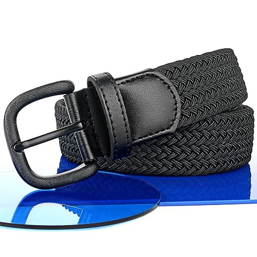 Men Plus Size Belt Braided Stretch Elastic Belts Black Blue Brown Big and Tall 47inch to 67inch3