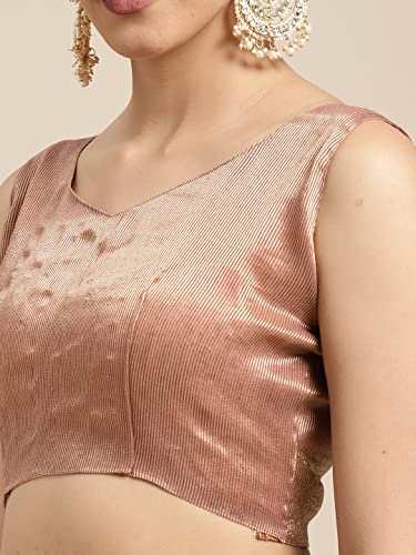 Image of AKHILAM Women's Linen Blend Jacquard Saree With Unstitched Blouse Piece (8SDZ13 Parent)