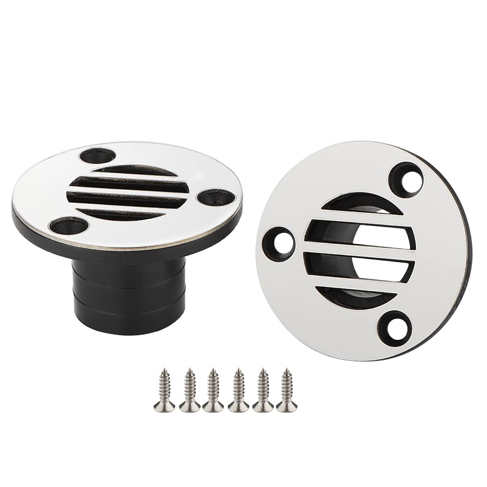 KUMGROT 2 Pack Nylon Boat Deck Drain - 53x25mm, Marine Grade, For Yacht Kayak Floor Drainage With Screws - View #3