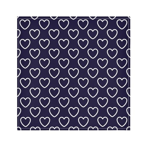 Servilletas de Tela Set de 6 20x20in Blanco Azul Navy miniatura 1