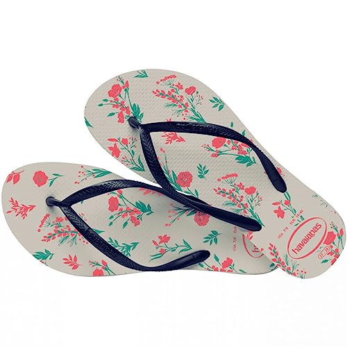 Sandalias Havaianas Slim Romance Branco/Marinho 33/34