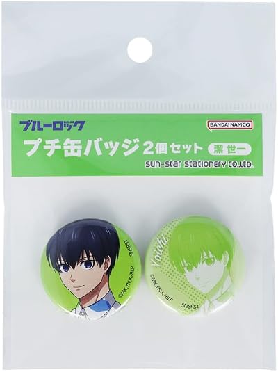 Amazon | プチ缶バッジ2個セット ブルーロック 潔 世一 BL 約80mm