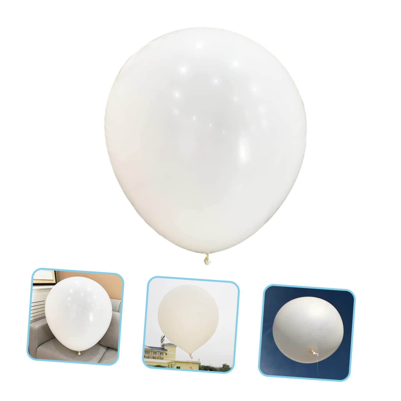 Runder Weißer Riesen Latexballon für Partydeko und Fotos
