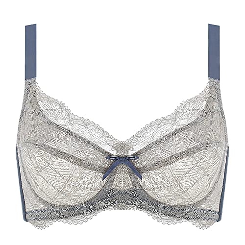 Soutien-gorge réducteur grand bonnet WENJUN gris brouillard 75D à armatures enveloppantes
