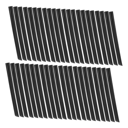 Pitillos desechables negros 19 cm, pack 100 unidades miniatura 1