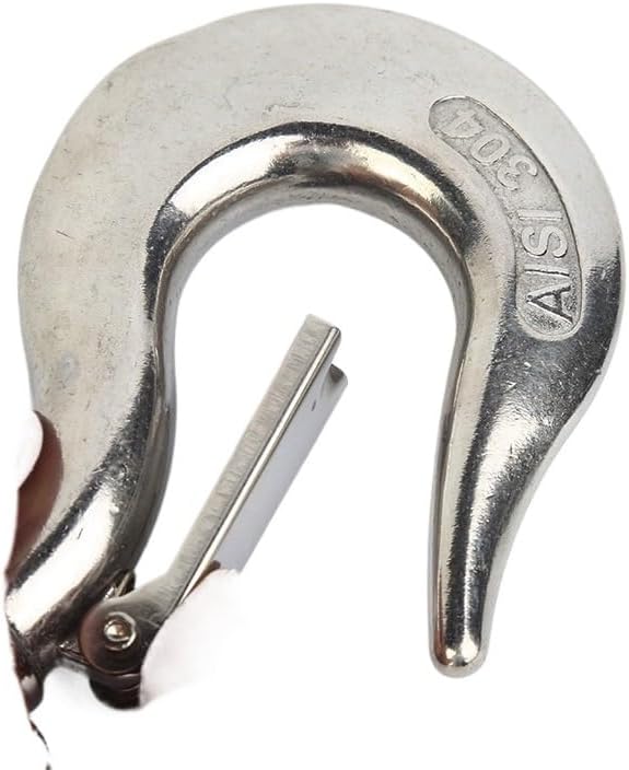 ホイスト貨物フック、頑丈なリギングフック、頑丈な304ステンレス鋼のリフティングチェーンホイストジョースイベル貨物、ラッチ回転フック