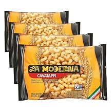 LA MODERNA, Cavatappi Tornillos Pasta, 16 oz | Enriched Durum Wheat Semolina | Kosher, Non-GMO, Iron and Vitamin-Fortified | Spiral-Shaped Pasta for Salads, Baked Dishes, and Soups Pack of 4