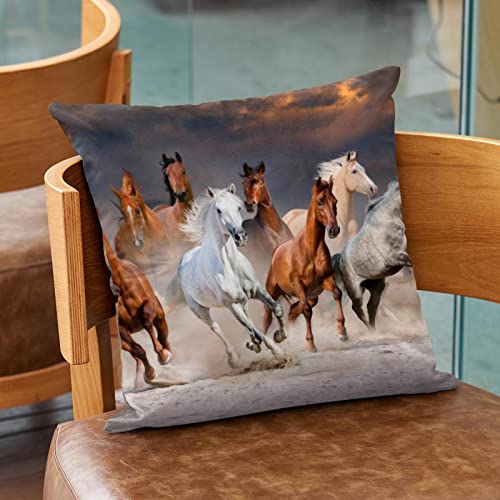 Housse de coussin lombaire chevaux de course : lin de ferme premium
