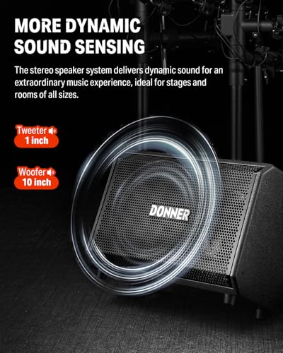 Donner Electric Drum Amp 200W, Peak Power 1000-Watt Wireless Professional Electronic Drum Amplifier Portable for Multi-Scene Use DDA-1000 - image 4