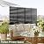 Metal Privacy Screen Outdoor Privacy Screen 72" H×47" W, Freestanding Decorative Privacy Screen for Balcony Patio Lawn Garden, Privacy Fence Privacy Panel-Black&Louvered