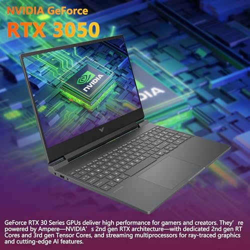 Image of HP Victus 15 Gaming Laptop | 15.6 inch FHD IPS Anti-Glare 144Hz | Intel 8-Core i5-13420H | 16GB DDR4 2TB SSD | NVIDIA GeForce RTX 3050 6GB | Backlit Keyboard Fast Charging Win11 Pro w /DLCA Accessory