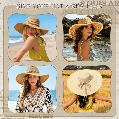 Image of Cowboy Hat Bands for Men and Women,Hatbands Belt for Cowboy /Western /Fedora /Cowgirl Hats Multicolor