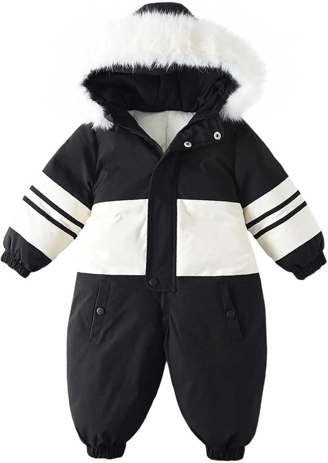 Baby Winter Snowsuit Toddler Kids Snow Ski Suit Infant Boy Girl Hooded Jumpsuit One Piece Puffer Coat Outfits