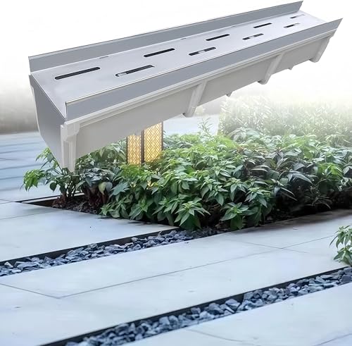 Sistema de drenaje de canalón, drenaje de patio para césped y jardín, drenaje decorativo para guijarros y piedras de lluvia