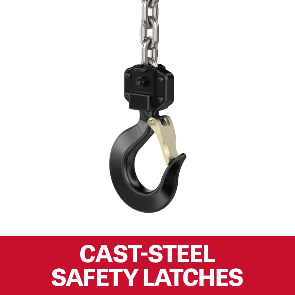 JET 20-Ton Hand Chain Hoist, 30' Lift, Overload Protection (L-100-2000WO-30)