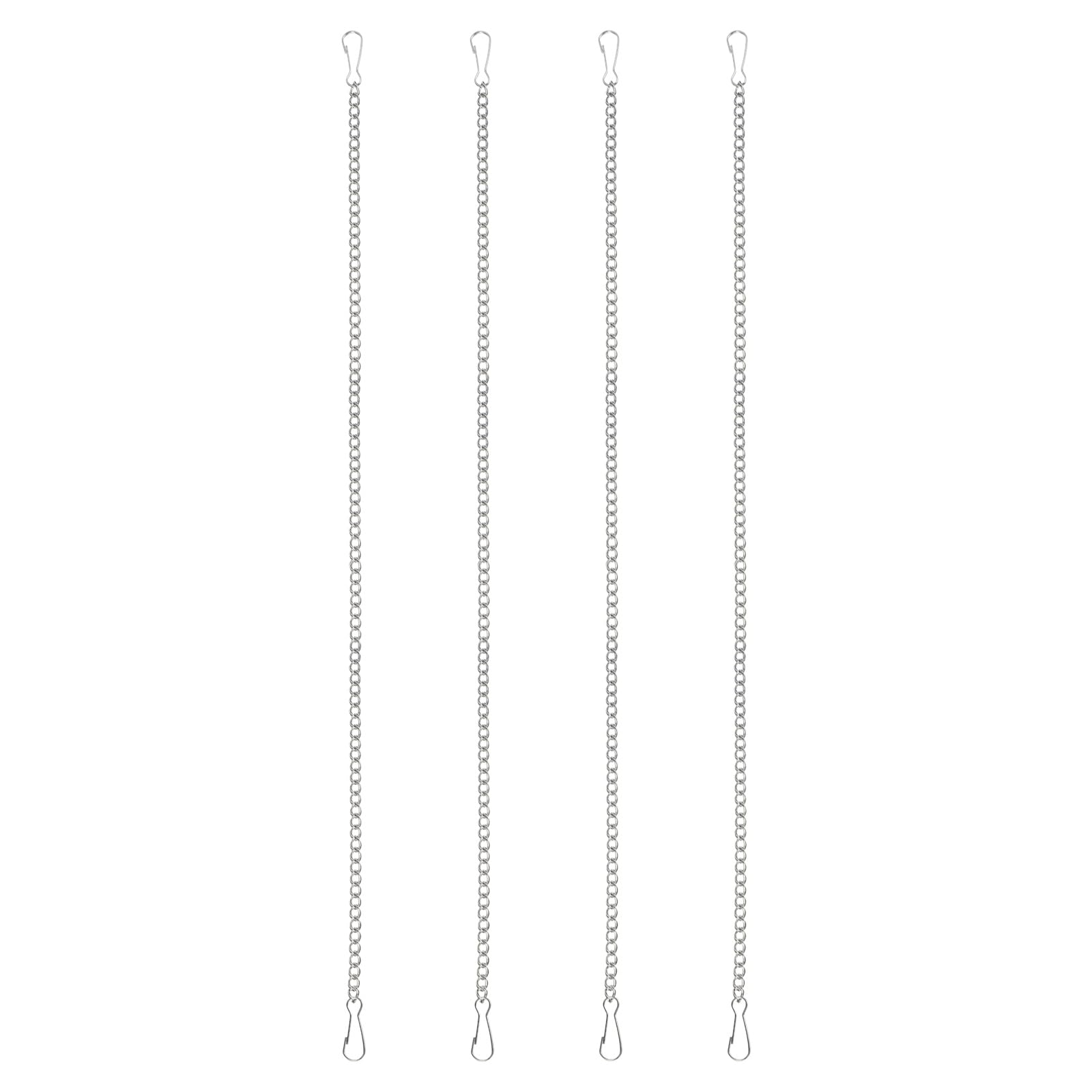 PATIKIL 4 Piezas De Cadenas Colgantes Con Ganchos 50cm Soporte Para Plantas Comederos De Aves Macetas Faroles Campanas De Viento Pizarras Y Decoraciones Plateado