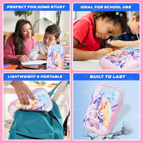 Image of Zest 4 Toyz Pencil Case for Kids Large Capacity Cartoon Themed Pencil Box Case for Girls & Boys-Baby Pink