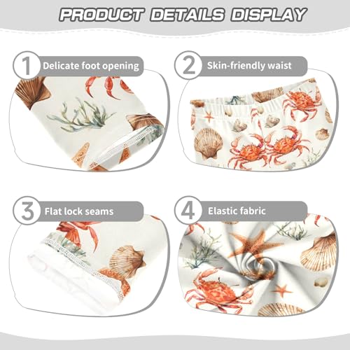 Girls' Athletic Leggings Ankle Length Yoga Dance Pants Kids Teen 4T Crab Shell3