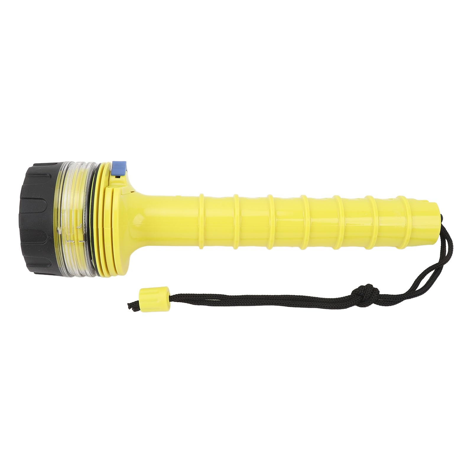 Torcia subacquea antiscivolo impermeabile LED torcia subacquea per il campeggio subacqueo giallo