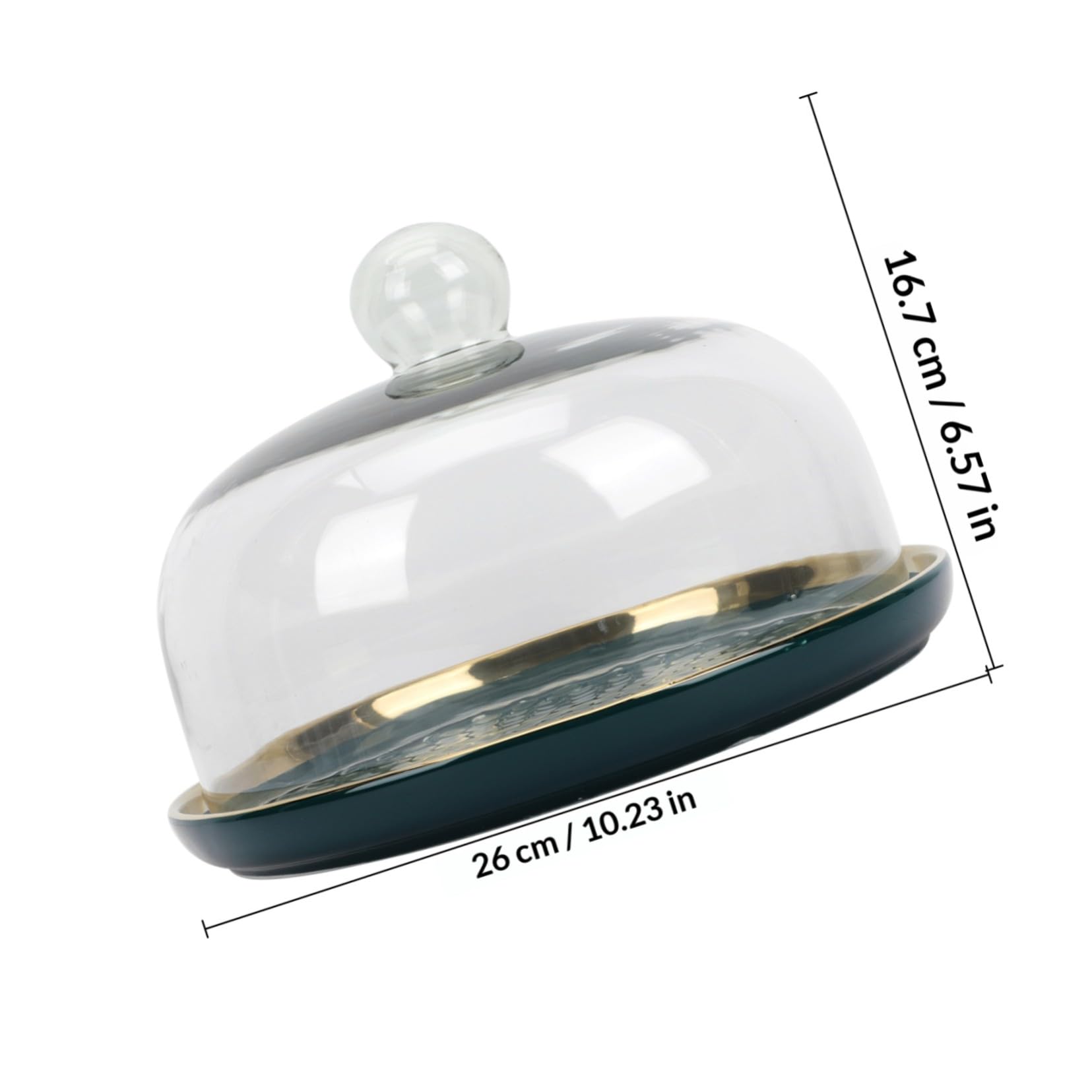 Hemobllo Vetro Vassoio per Dolci in Ceramica con Coperchio