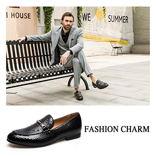 Image of JITAI Men's Lindford Moc Toe Bit Slip-on Penny Loafer Party Shoes