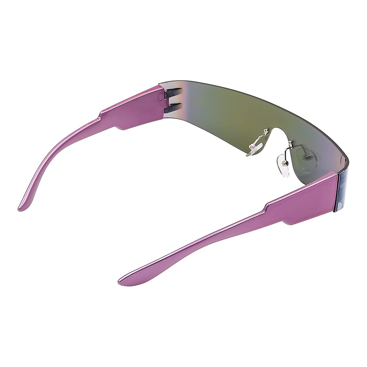 CENPEK 1 PCS Futuristic Sunglasses for Cosplay Slim Cyclops Adult Party, Pink - Image 2