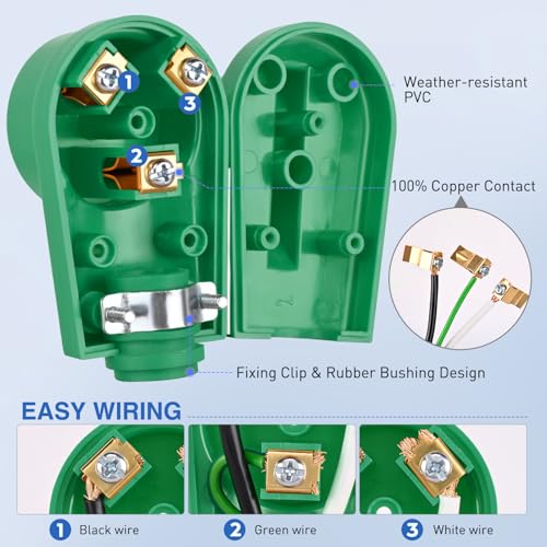 Image of Nilight 30 Amp RV Female Replacement Plug with Handle ETL Listed