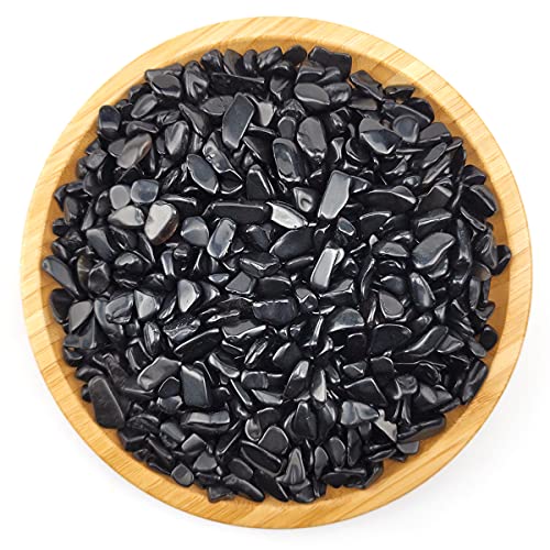 WAYBER 1 Lb/460g Black Obsidian Quartz Crystal Stones Irregular Decorative Rocks Aquarium Pebbles Gravels for Fish… - Image 7