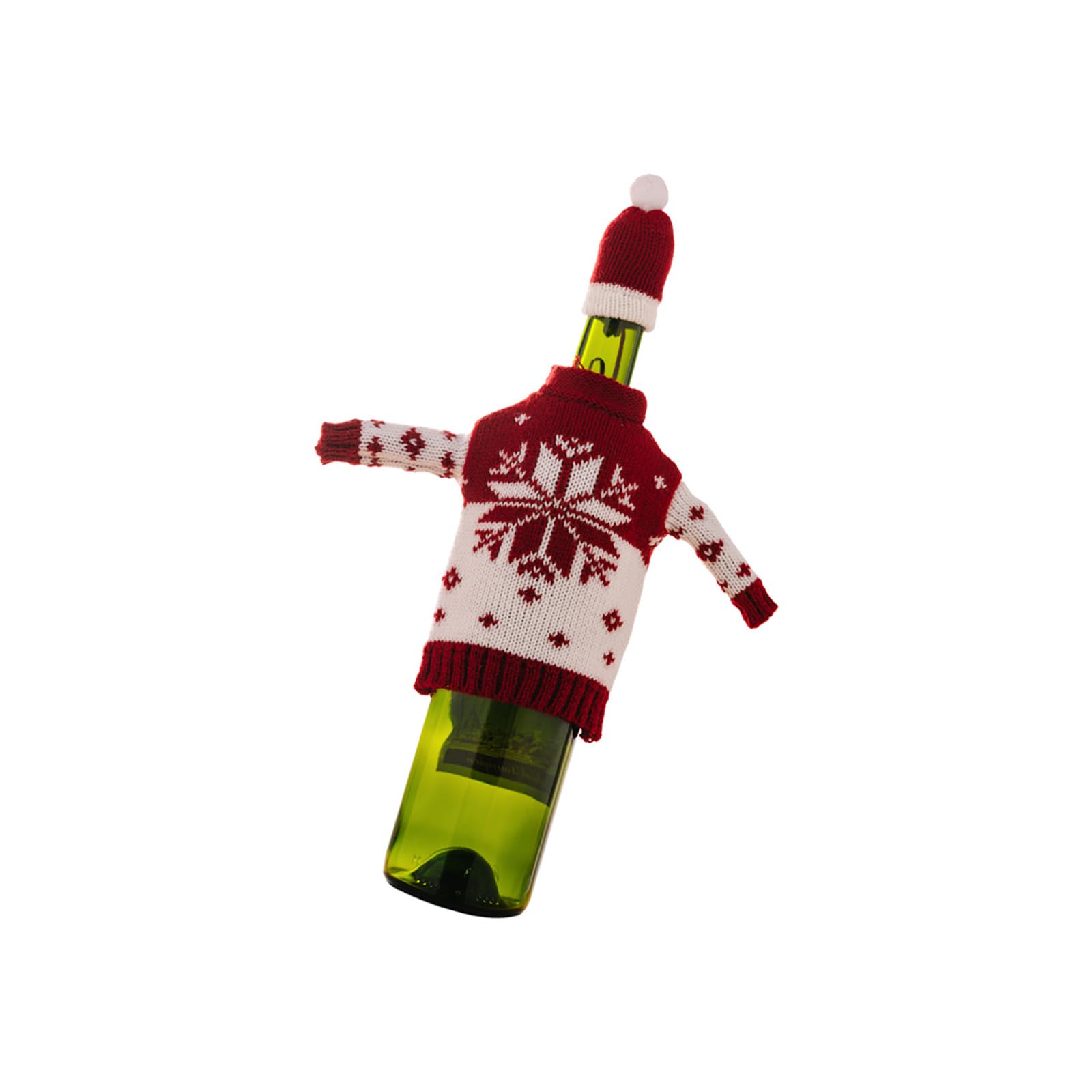 Christmas Knitted Wine Bottle Cover Snowman Designs Practical Festival Champagne Decoration for Holiday Table Setting Christmas Knitted Wine Bottle Cover Snowman Designs Practical Festival Champagne