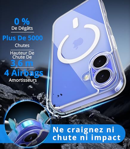 Coque iPhone 16 avec protection écran pour éviter les rayures