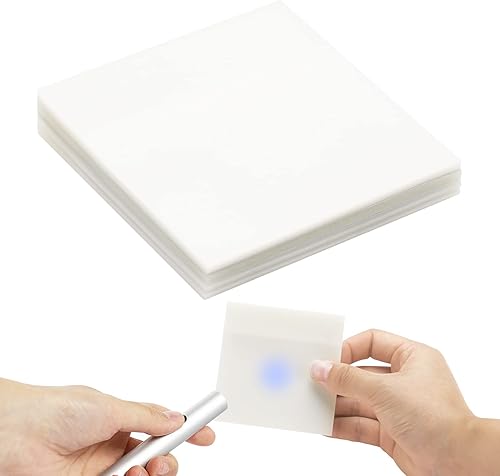 4 notas adhesivas translúcidas de 3 x 3 pulgadas, almohadillas adhesivas de decoloración para estudio, hogar, oficina, escuela (50 hojasbloc)
