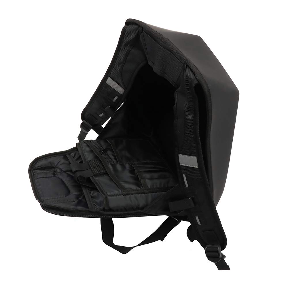 JFG Racing Mochila rígida de Fibra de Carbono Resistente al Agua con Forma de Diamante de Alta Capacidad de 30 l para Motocicleta, Bicicleta y Actividades al Aire Libre
