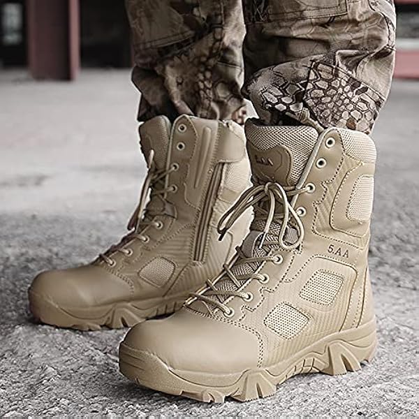 hongrenamz Vandringsskor för män vattentåliga klättring vandring campingstövlar hög topp promenadsko sand-EU43/US9