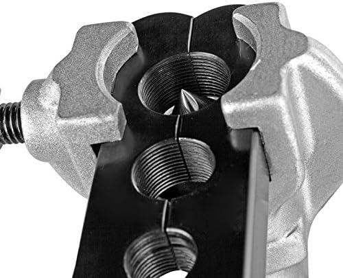 Miniatura 5 de Juego de herramientas de abocinación, tubo de tubería, 6 matrices, tamaños de 14-34 pulgadas, ángulo de 45 grados, kit de cono excéntrico con cobre