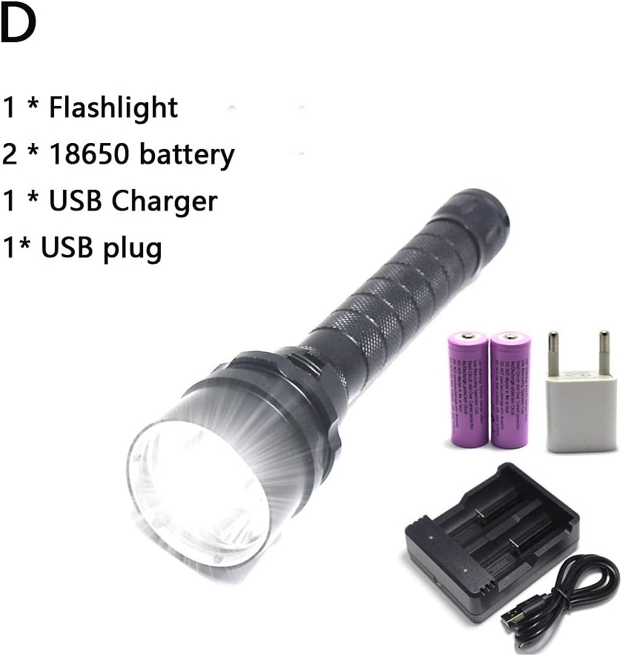 Underwater Lights Underwater 100m Diving Flashlight 8000 Lumen 5X XM-L L2 Dive Flash Light Light Lamp Torch for Outdoor Exploration Under Water Sports (Emitting Color : A Size : 1) (D 1)