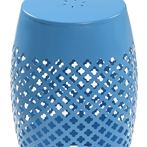 Ac Pacific STB Outdoor Indoor Lace-Cut Iron Drum Side Table thumb #3