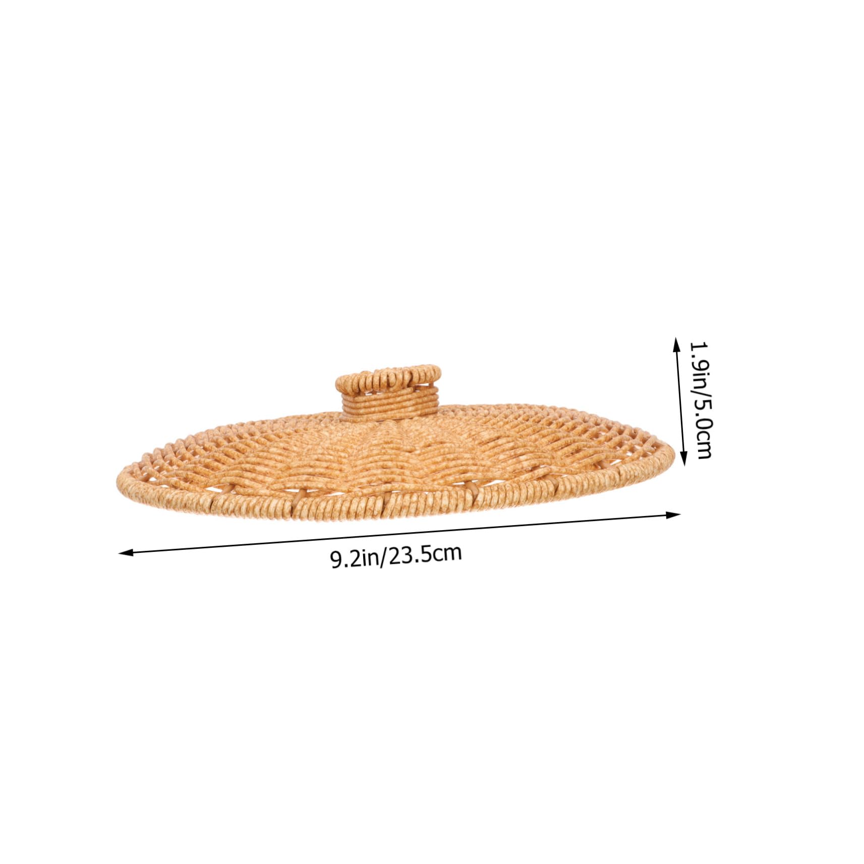 Alipis Round Imitation Rattan Trash Can Lid Dustproof Cover for Waste Bin Elegant Household Decor Versatile Use for Storage and Trash Smooth Finish Fits Standard Baskets