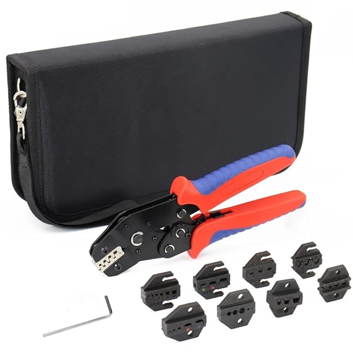 Buy HKS Ratcheting Crimping Tool Set 11 PCS with Changeable Jaws for ...