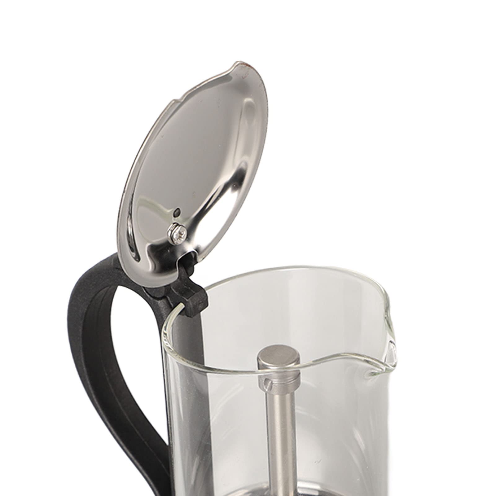 Caffettiera in Vetro, Caffettiera per 4 Tazze Caffettiera Italiana in Vetro e Acciaio Inossidabile Piano Cottura Caffettiera per Fornelli a Induzione, Ceramica, a Gas Ed Elettrici