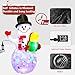 PIPIMOUSE 5FT Christmas Inflatables Snowman with Rotating Lights, Blow Up Snowman Outdoor Decoration LED Lighted Snow Man Christmas Decor for Yard Patio Garden Lawn Xmas Holiday Indoor Party