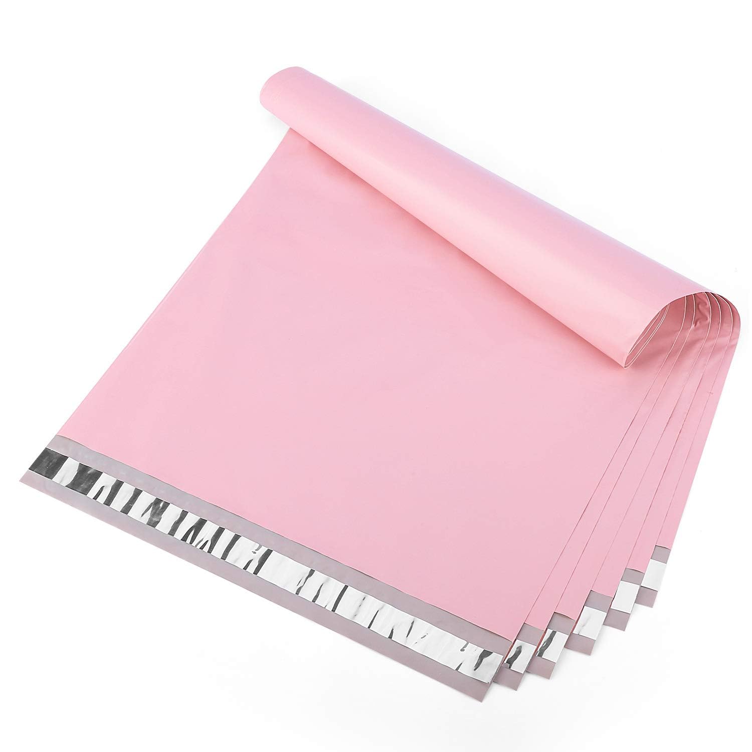 Metronic Poly Mailers 14.5x19 100 PCS, Strong Adhesive Shipping Bags for Clothing, Large Shipping Envelopes for Small Businesses, Waterproof Mailers Poly Bags for Shipping, Packages Bags Light Pink
