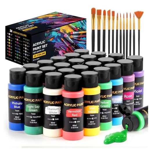 27 Creative Bird House Painting Ideas to Inspire Your Next Project 2 Acrylic Paint Set, 24 Colors (2 oz/Bottle) with 12 Art Brushes, Art Supplies for Painting Canvas, Wood, Ceramic & Fabric, Rich Pigments Lasting Quality for Beginners, Students & Professional Artist
