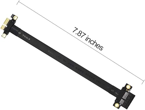 Miniatura 6 de PCI-e PCI Express 36PIN 1X Cable de extensión extensor con conector chapado en oro (180 grados 7.9 in pcie cable elevador)