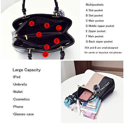 Bolso Satchel de Cuero sintético para Mujer 11x5.5x7.5 pulg miniatura 5