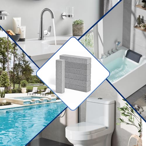 image for Omszte 6 Pack Pumice Stone for Toilet Cleaning Bowl Stick, Powerfully 