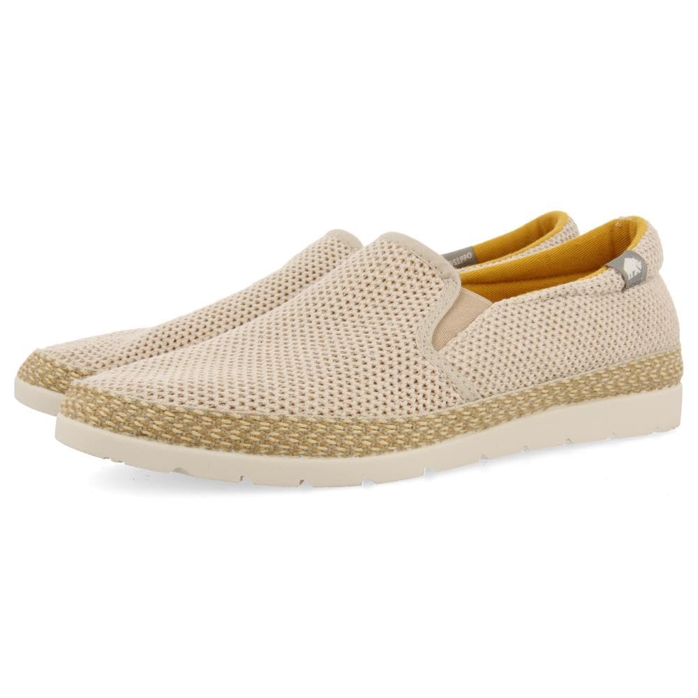 GIOSEPPO Espadrilles Beige Grid with Recycled Cotton for Men YACOLT, beige, 10 UK