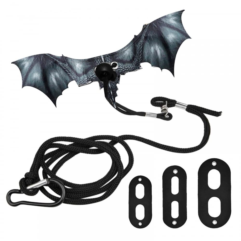 Bearded Dragon Leash, Adjustable Portable Reptile Leash with Cool Wings for Gecko, Bearded Dragon, Iguana, Hamster, Guinea Pig (S+M+L)
