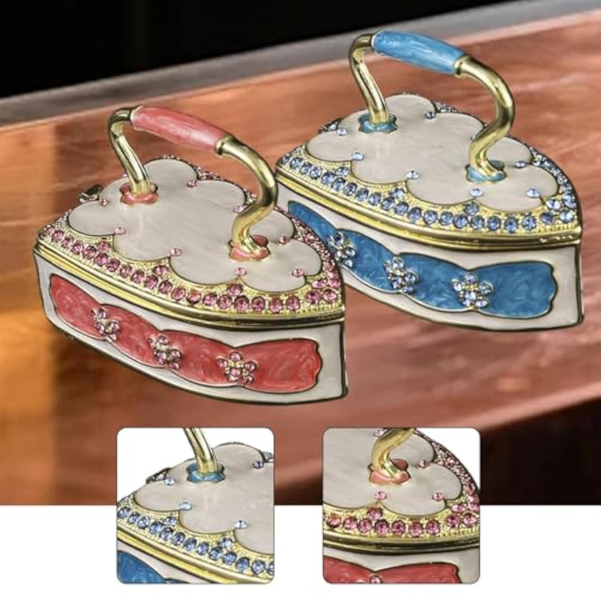 Enameled Trinket Box Decor Sturdy Birthday Present