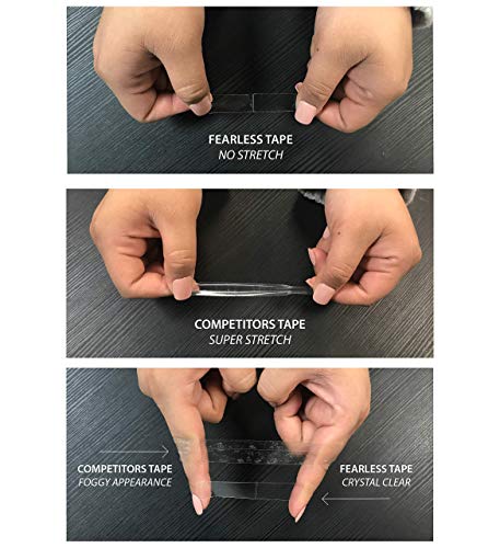 Fearless Tape - Double Sided Tape For Fashion, Clothing And Body (50 Strip Pack) | All Day Strength Tape Adhesive And Gentle On Skin And Fabrics | Transparent Clear Color For All Skin Shades #TOP7