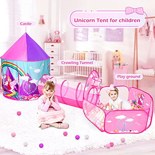 Wilwolfer UNICORN 3 IN 1 Gift For Girls Playhouse thumb #1